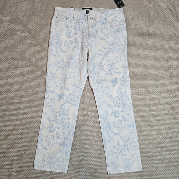 Lauren Jeans Co. Ralph Lauren denim size 14 floral VTG toile English Countryside - Picture 2 of 15